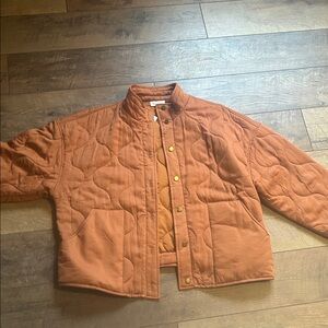 Women's Quilted Jacket - Orange